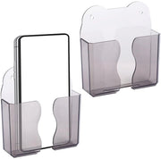 Sostegno per Parete - 2x Supporti per Telefono - Plastica - Standard per Smartphone - 10,4x9,3cm - Incluso Adesivo/Nageli - Supporto per Telefono