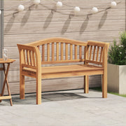 Panchina da giardino 120x53.5x85 cm in legno massello di teak
