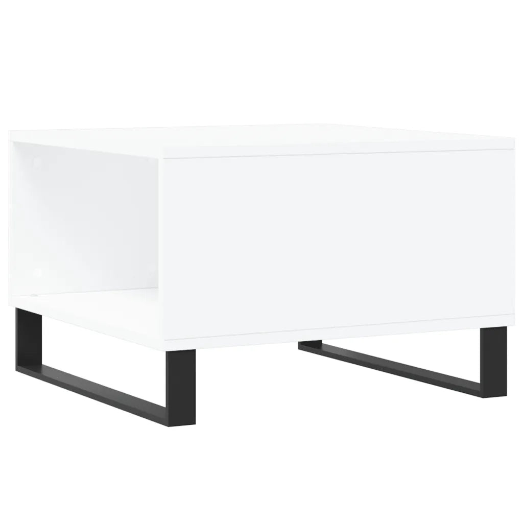 Tavolino da Salotto Bianco 55x55x36,5 cm in Legno Multistrato 830764