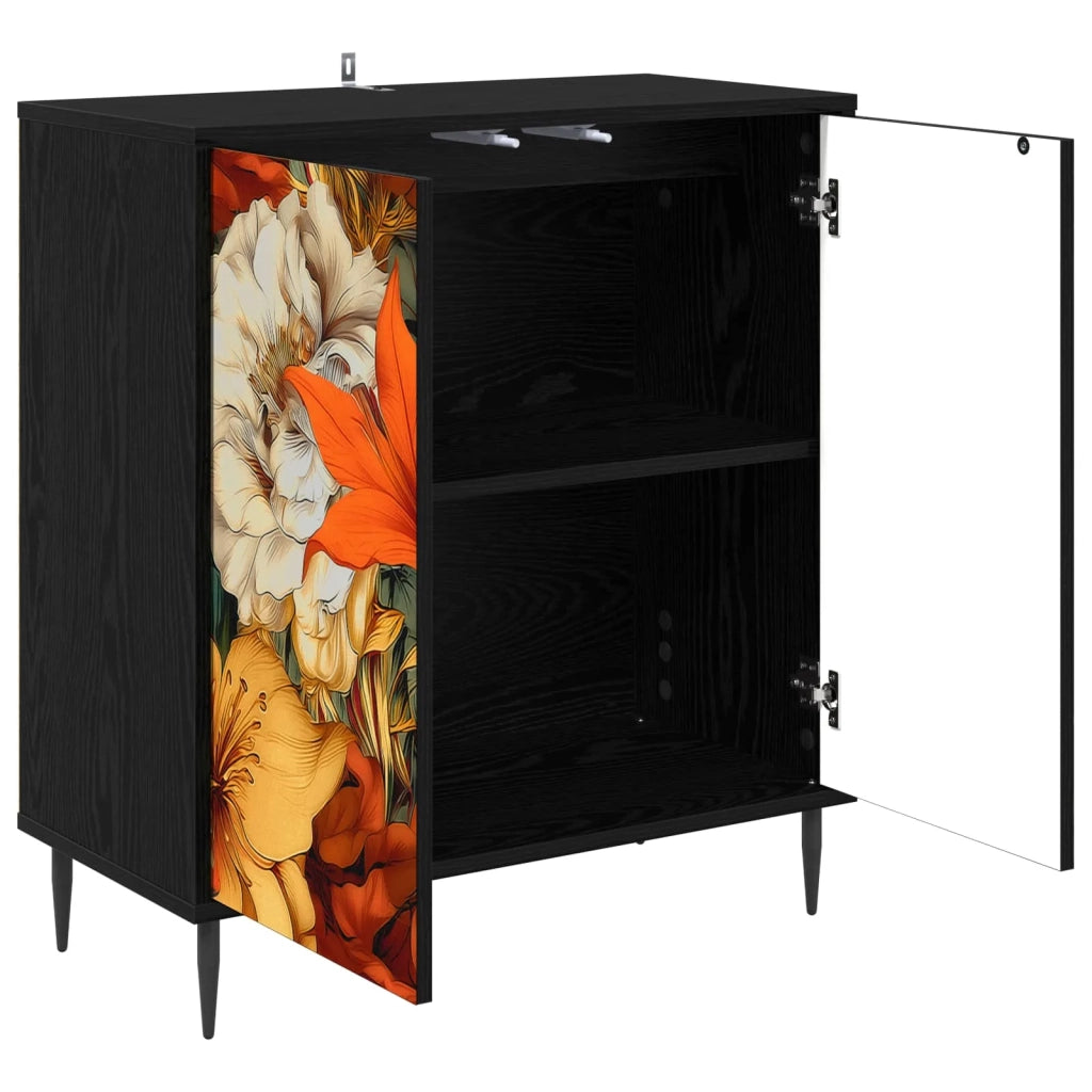 Credenza GENNEP Rovere Nero 69 x 33 x 76 cm 8006935