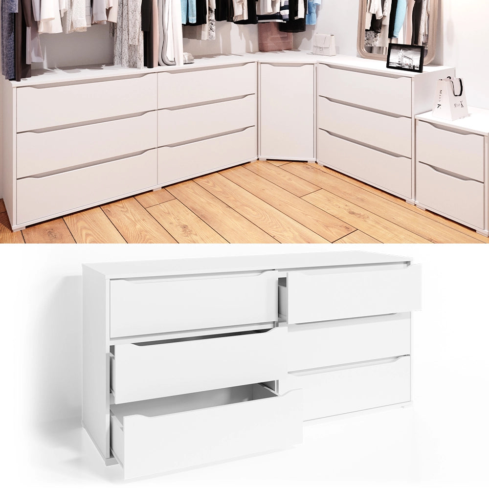Vicco Cassettiera per camera da letto Bianco 48 x 77.6 cm