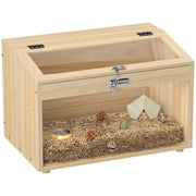 Gabbia per criceti in legno con coperchio apribile e finestra in acrilico ¨C zephmum ¨C 55x35x35 cm