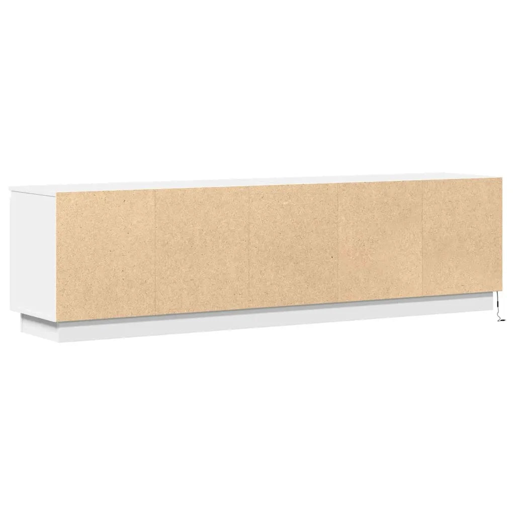 Mobile TV con LED-Credenza per TV Bianco 180 x 38 x 49 cm Legno multistrato