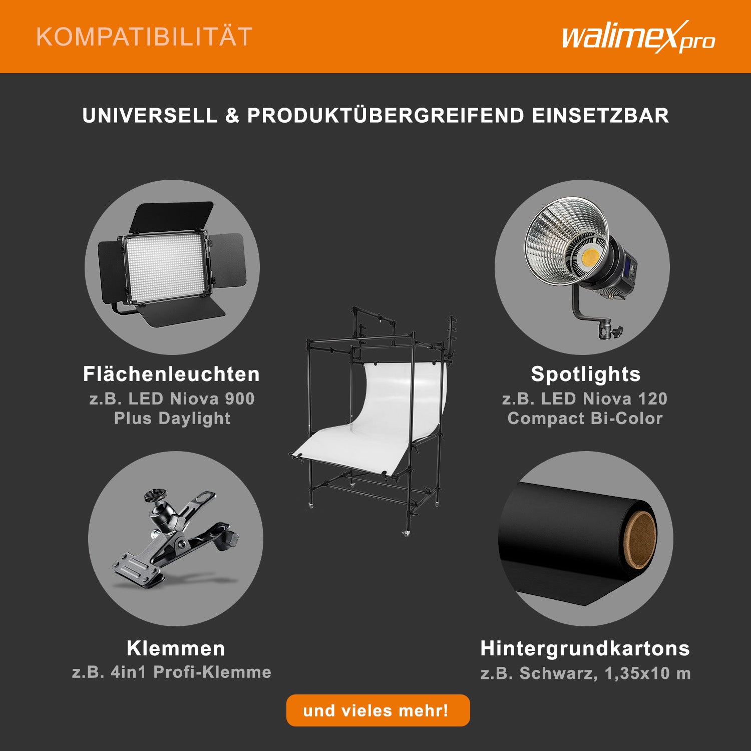 tavolo da ripresa mobile XXL - Tavolo da ripresa mobile professionale per scatti perfetti di prodotti fino a 20 kg - con altezza variabile, superficie di diffusione