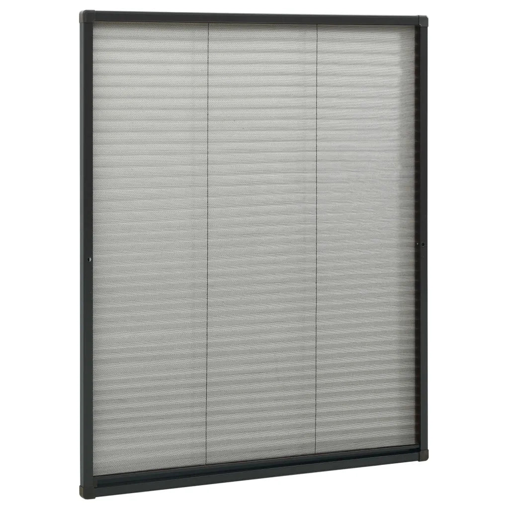 Zanzariera Plissettata Finestre in Alluminio Antracite 80x100cm 148664