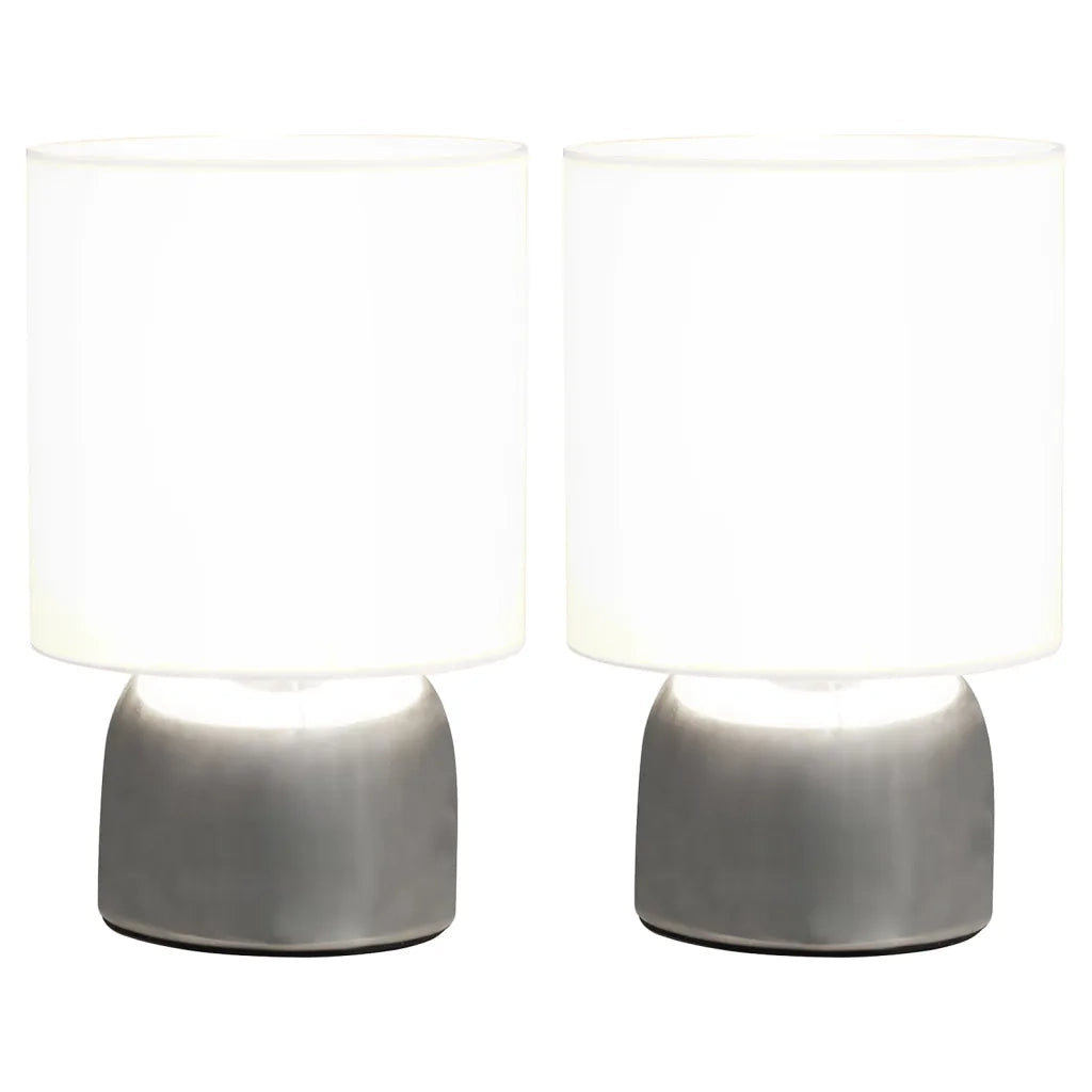 Lampade da Tavolo 2 pz Pulsanti Touch Bianche E14 CFW1158974