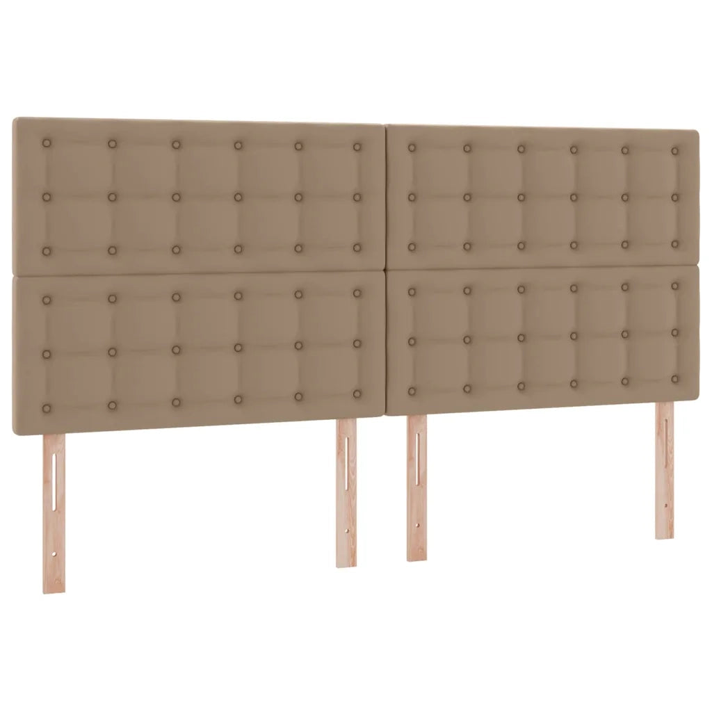 Letto con contenitore e LED con led Cappuccino 200 x 200 cm