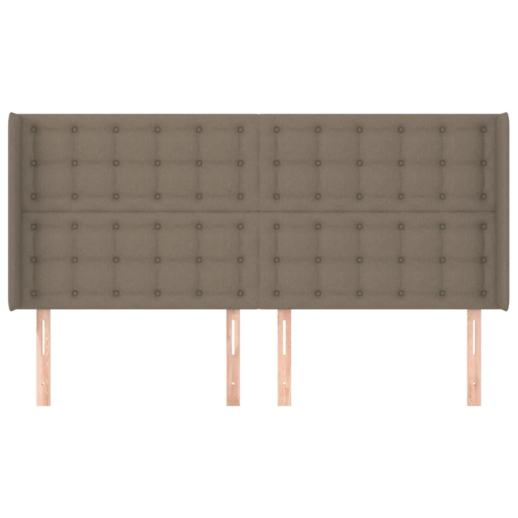 Testiera ad Orecchio Tortora 163x16x118/128 cm in Tessuto
