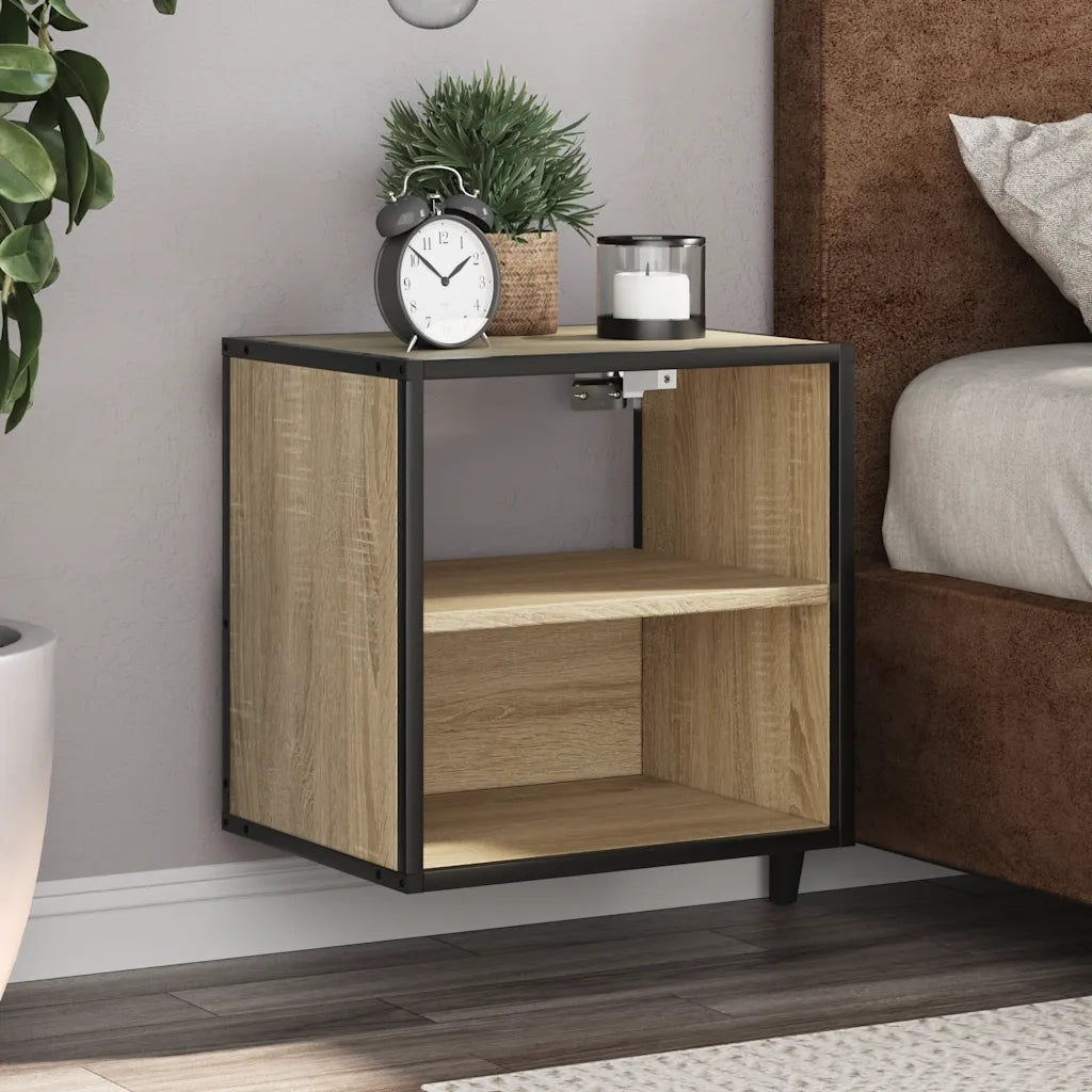 Comodino a Muro Rovere Sonoma 40x31x39,5 cm 848746
