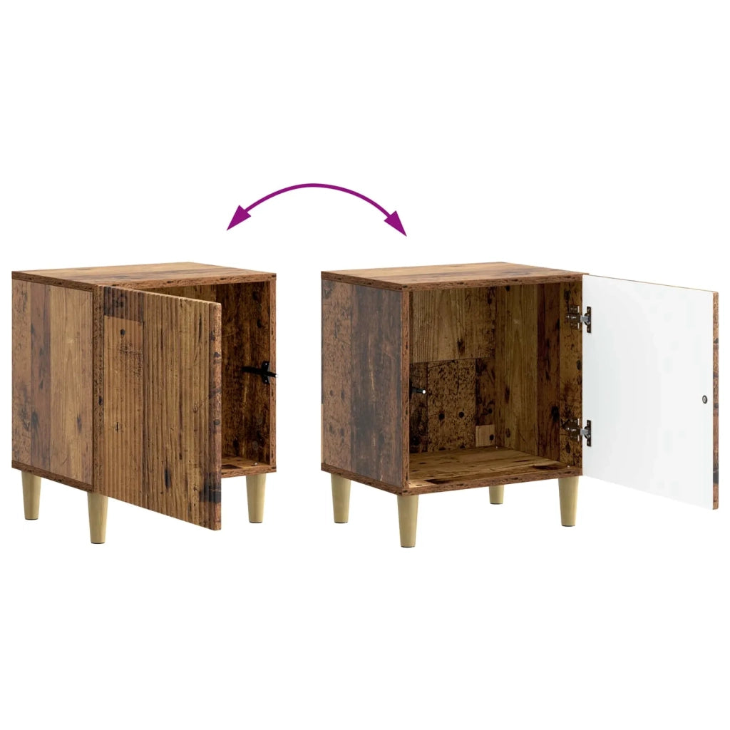Armadio da Notte 2 pcs Legno antico 43 x 34,5 x 50 cm
