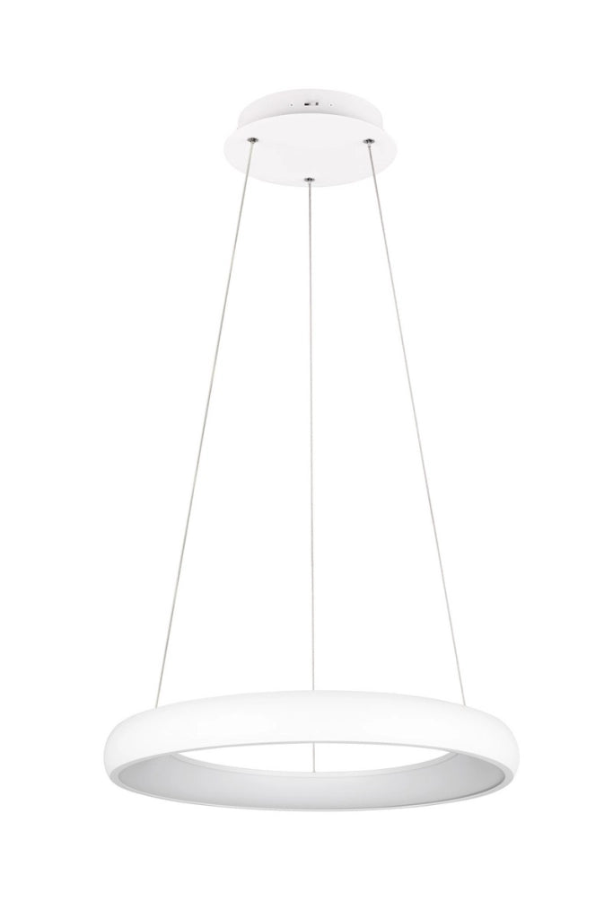Lampada a sospensione bianca ring Ø62 LED 38W Cardona Trio
