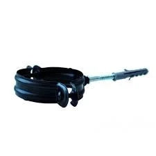 Acciaio nero 12 10 d.80 fascetta murale con tassello collare ner