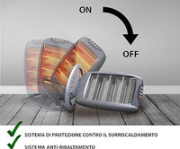 Zenith - Stufa alogena 1200W misure 29X13X51CM - ZEN STAL120E