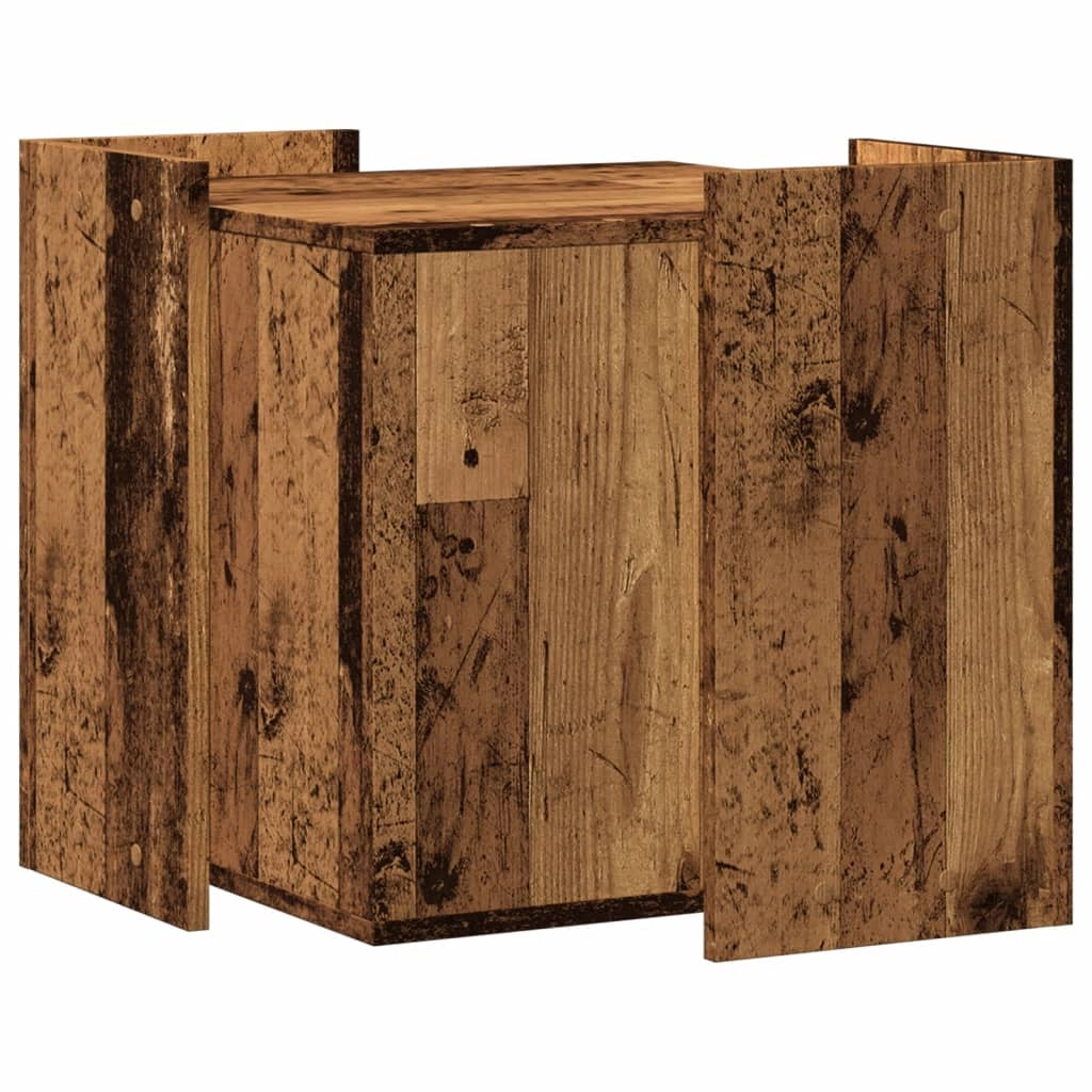 Mobiletto per lettiera per gatti legno vecchio legno marrone ingegnerizzato 02_0043345