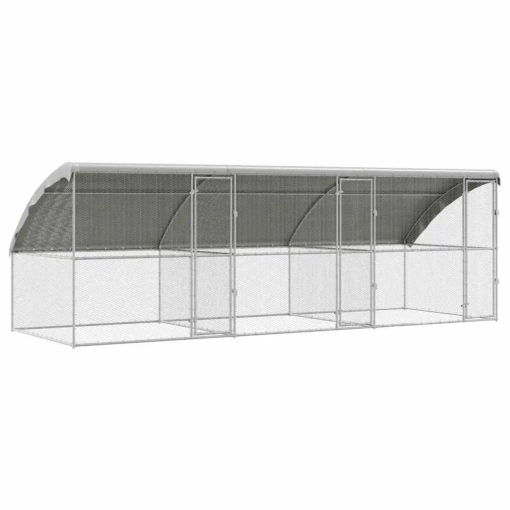 Gabbia per polli 3 pcs Argento 600 x 200 x 200 cm