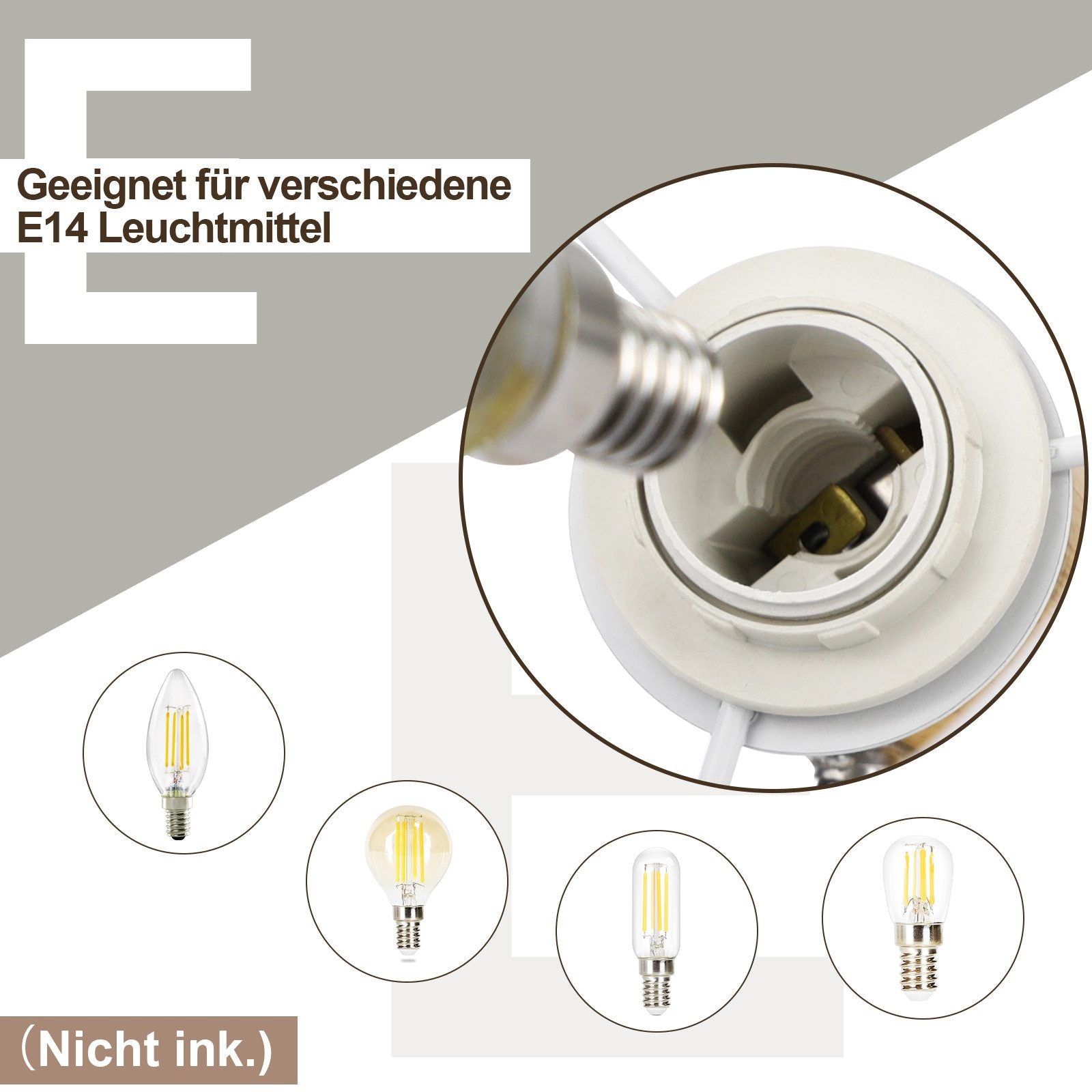 ZMH Faretto da soffitto a 4 luci E14 Bianco Moderno Lampada da soggiorno Max.25w
