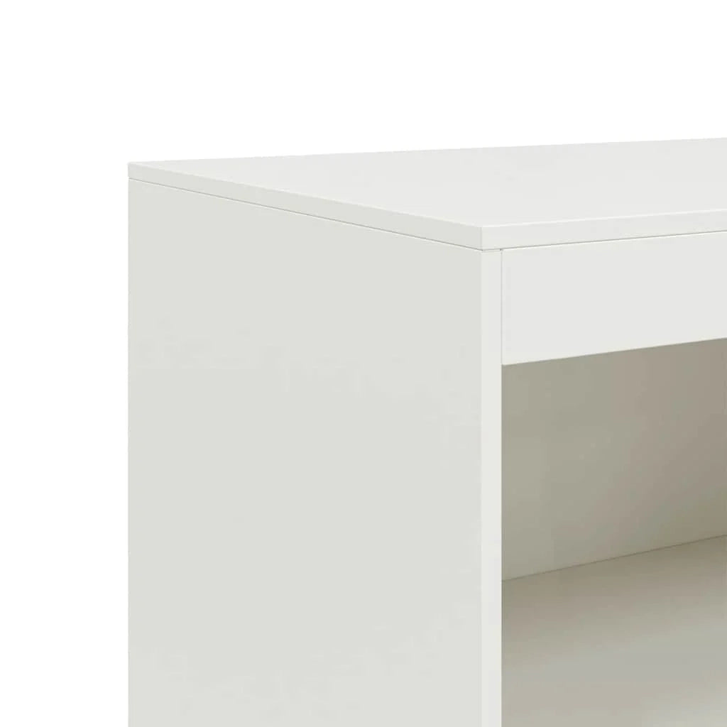 Buffet credenza cassettiera armadio mobile contenitore organizer per cucina soggiorno salotto 67 x 39 x 107 cm acciaio bianco 02_0030384