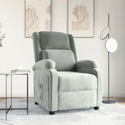 Poltrona Reclinabile Grigio Chiaro in Velluto 342399