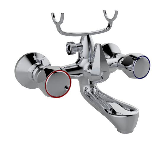 Rubinetto vasca cromato con maniglie tonde