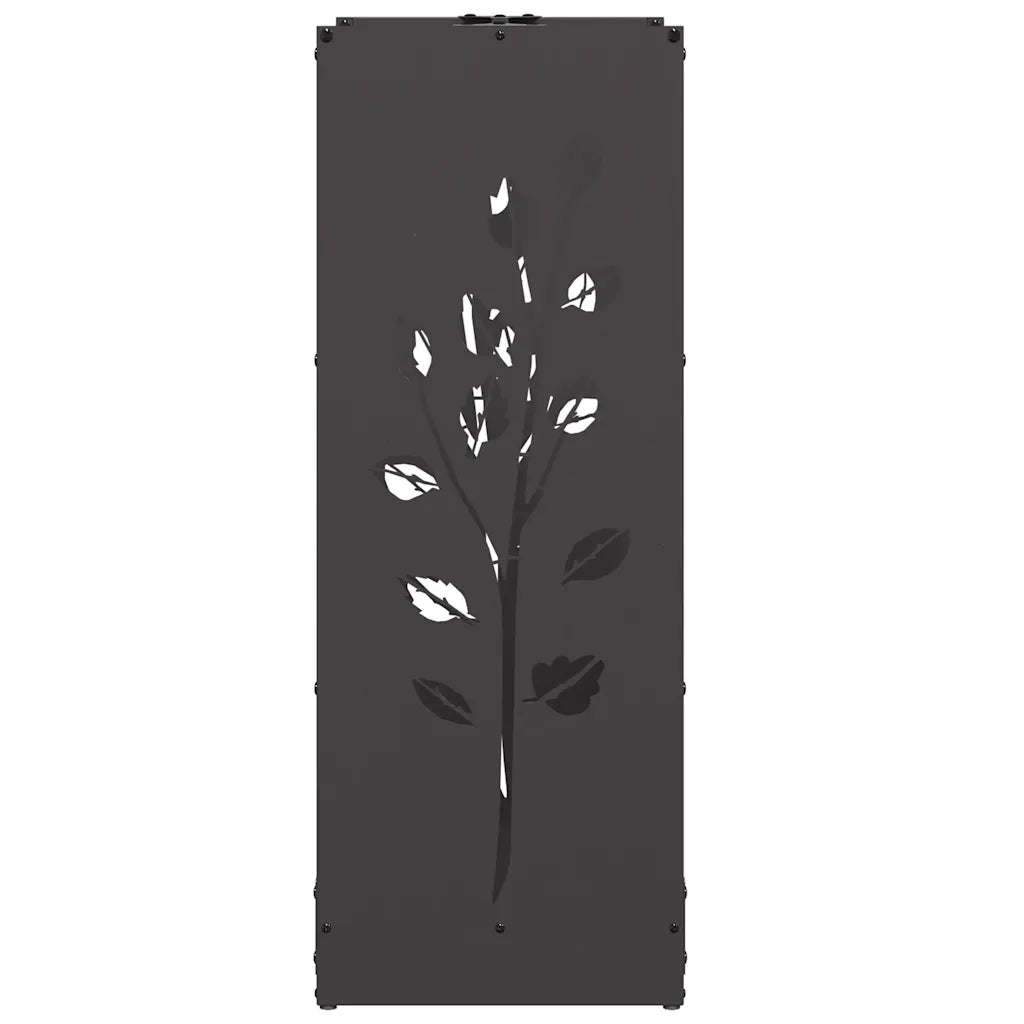 Rastrelliera per Legna da Ardere Nera 40x30x80 cm CFW4912587