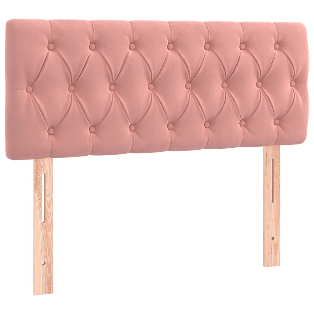 Giroletto a Molle con Materasso Rosa 100x200 cm in Velluto