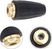 Nozzle Turbo-mondstuk 3000PSI - Snelkoppeling - Lega di alluminio - Resistenza alla pressione 200Kg - Pressione massima 207Bar - Adatto per pompe ad alta pressione per benzina/diesel - Mondstuk per pompa ad alta pressione