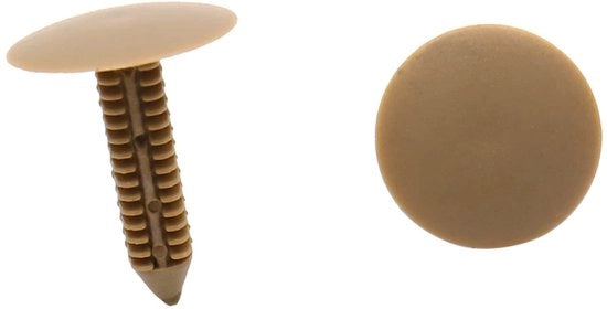 Chiodi in plastica 7 x 7 mm - Clip di fissaggio auto - Set da 50 - Adatto per la montaggio - Sicuro e duraturo