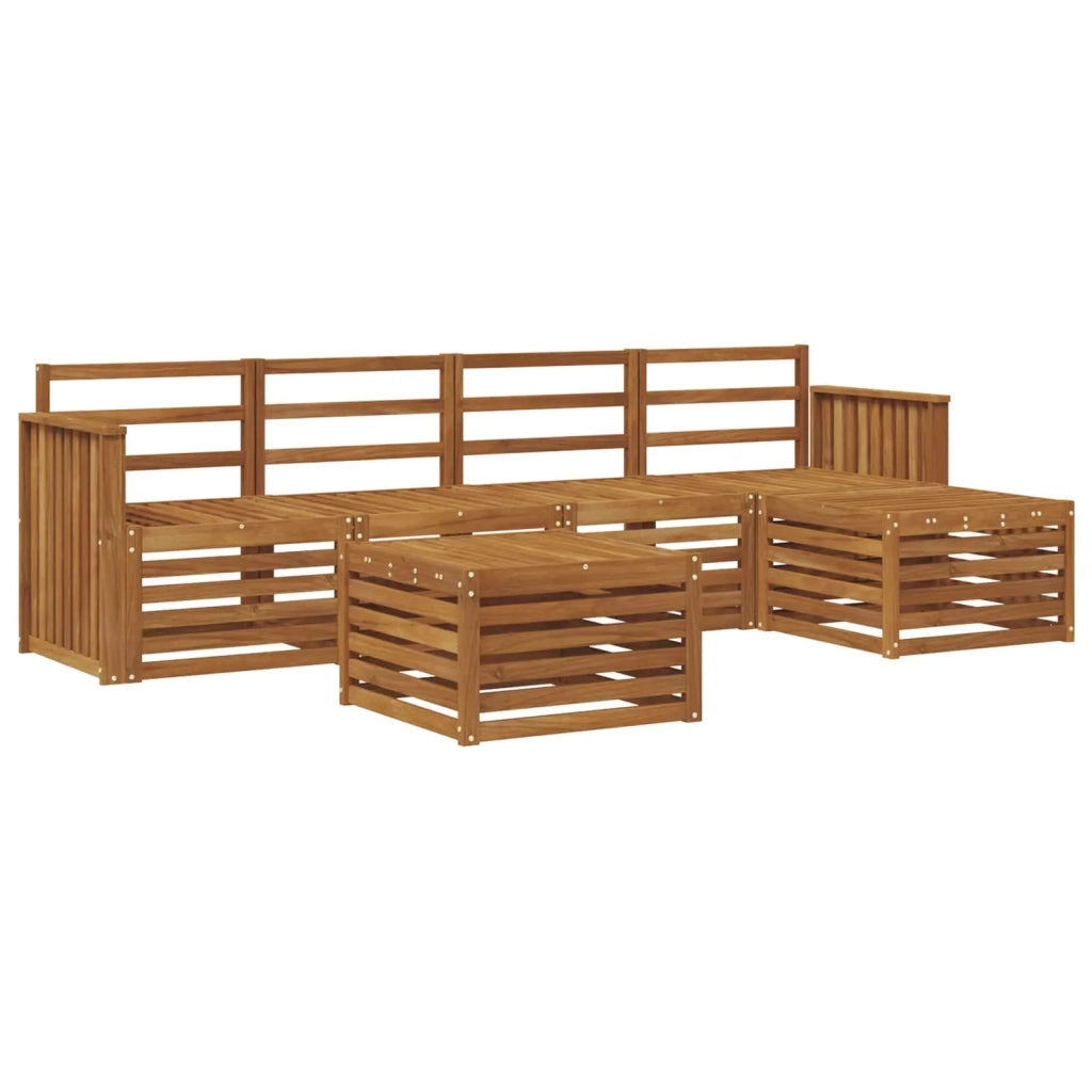 Set divani 6 pcs Naturale Legno di Acacia Massello 3374684