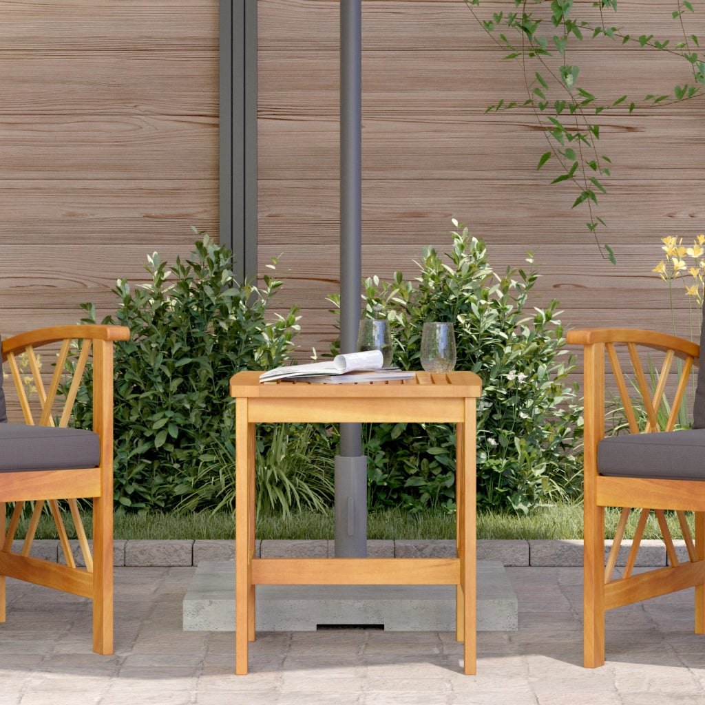 Tavolo laterale da giardino  Marrone 45x45x50 cm in legno massello di acacia