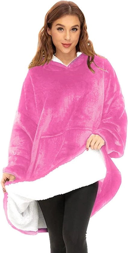 Copricapo con cappuccio - confortevole e morbido - rosa