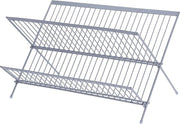 Afdruiprek per servizio da tavola in metallo (44,5x25x26 cm), colore grigio