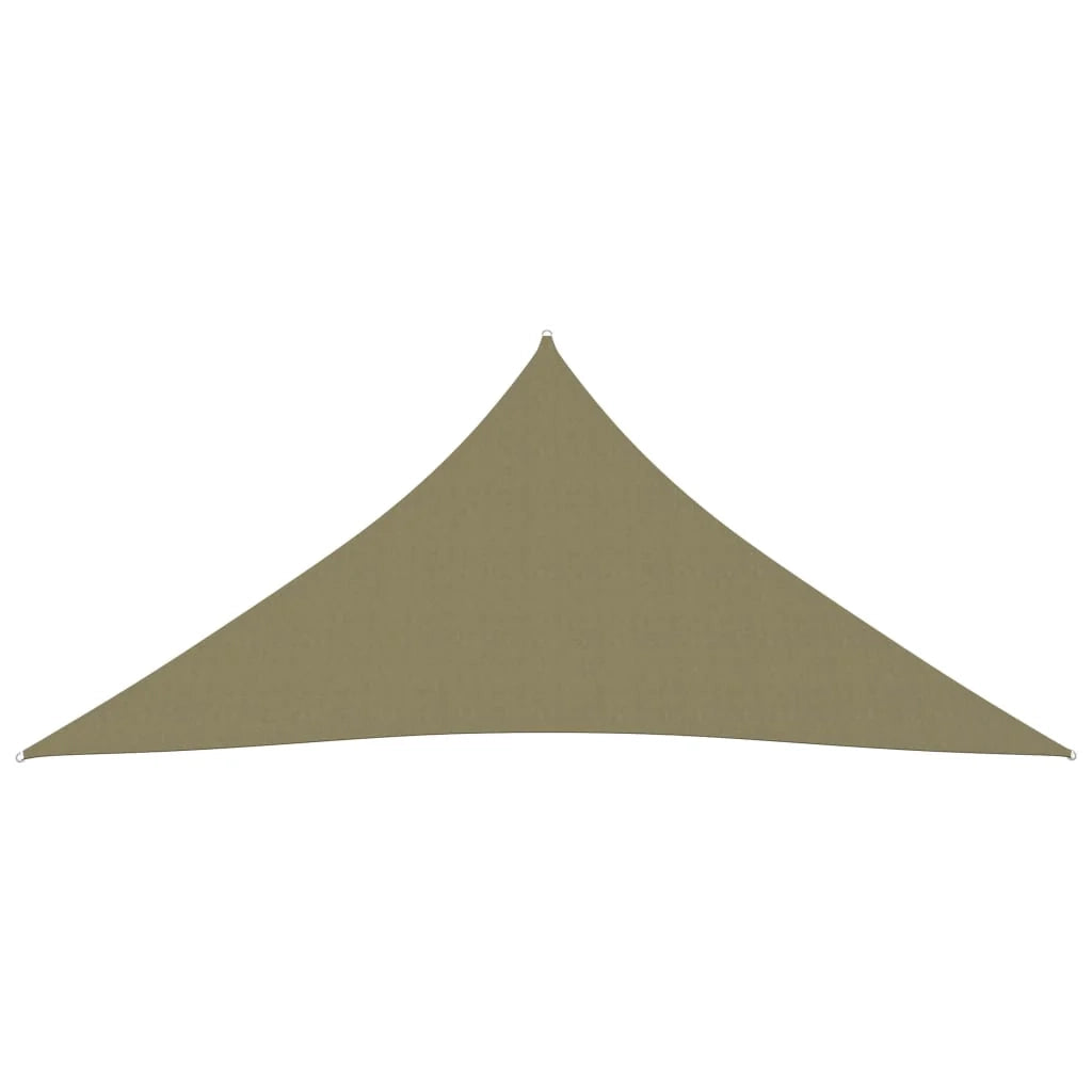 Vela ombreggiante triangolare in tessuto Oxford 6 x 6 x 6 m beige 02_0009945