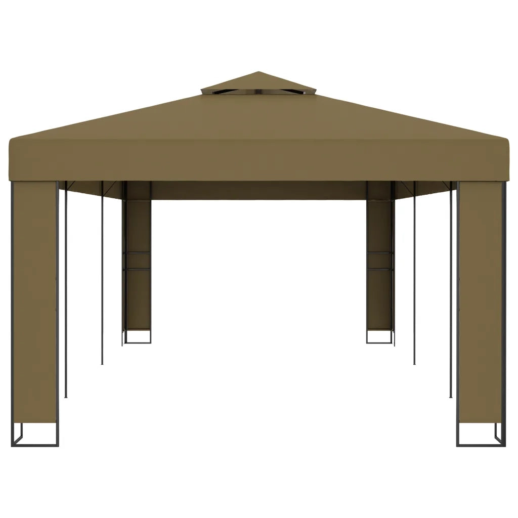 Gazebo con Tetto Doppio 3x6 m Grigio Talpa 180 g/mÂ² cod mxl 57106