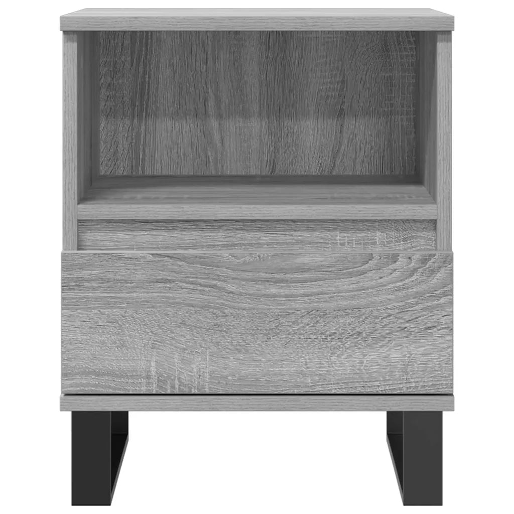 Comodini 2pz Grigio Sonoma 40x35x50 cm in Legno Multistrato 830649