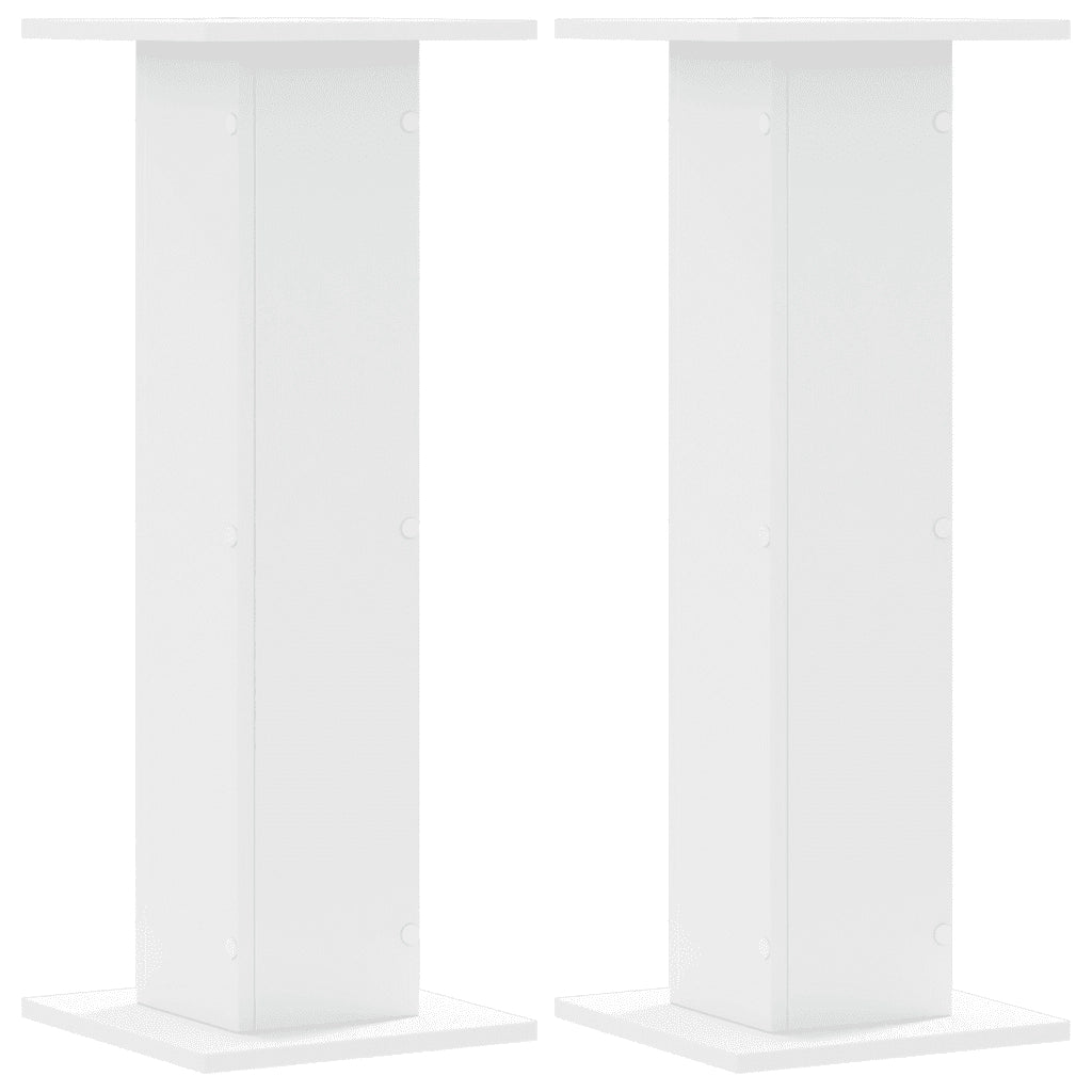 Supporti per Piante 2 pz Bianchi 30x30x80 cm Legno Multistrato
