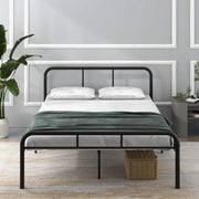 Struttura per Letto Matrimoniale, Letto Piattaforma in Metallo Moderno con Testiera e Pediera, 12 Doghe Metalliche, Silenziosa, Carico 300 kg (Stile 2 190x140cm)