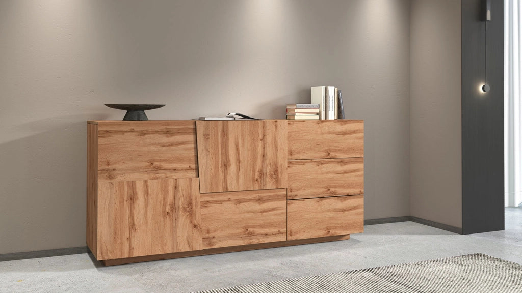 Credenza 2 Ante 180x44x86 cm Pongo 2A 3C Rovere Wotan