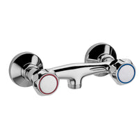 Rubinetto esterno per doccia con maniglie tonde