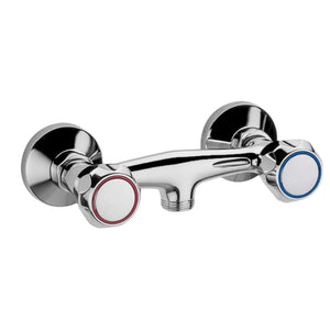 Rubinetto esterno per doccia con maniglie tonde