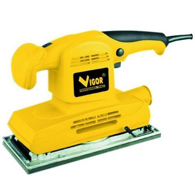 Vigor VLE-280E Levigatrice Orbitale Elettronica 300W Piastra Alluminio 115x230 mm 6000-12000 rpm Aspirazione con Sacchetto Valigetta