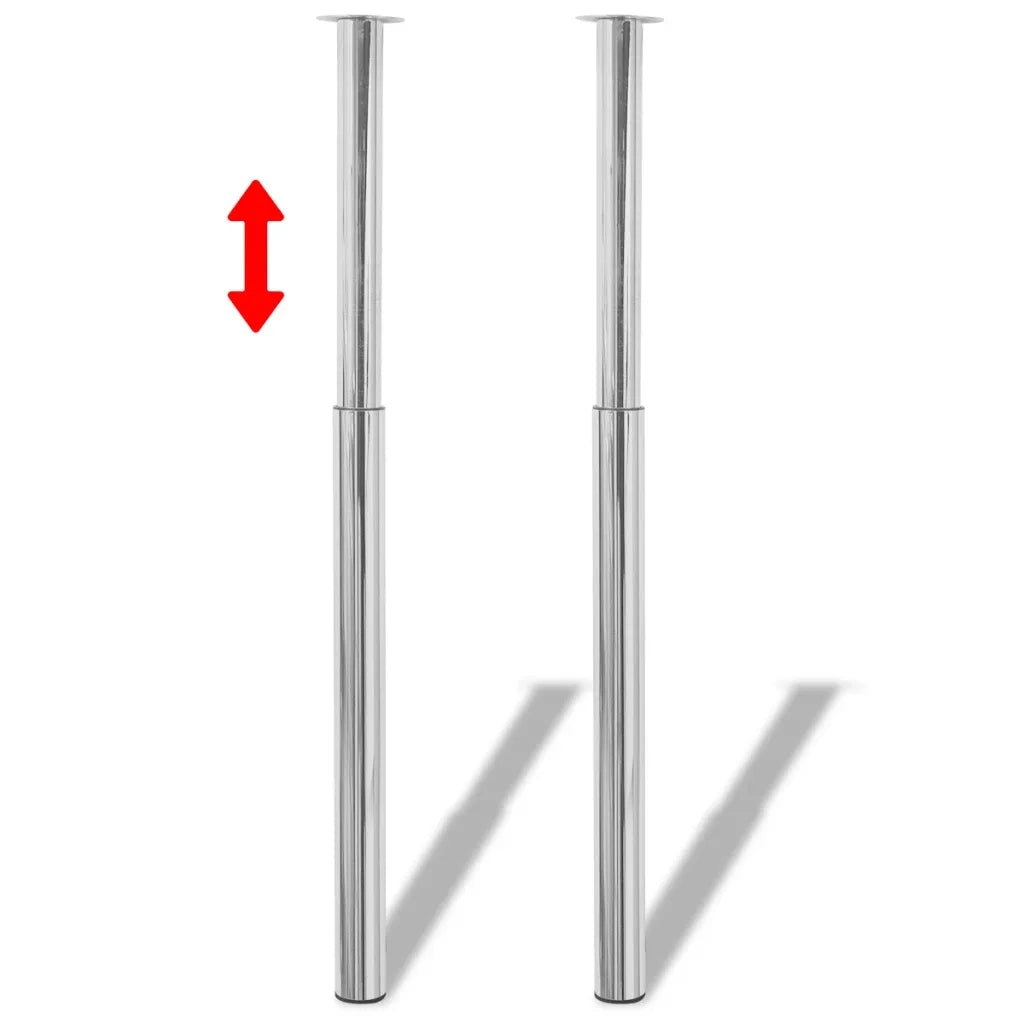 Gambe Telescopiche per Tavolo 4 pz Cromate 710-1100 mm 3051486
