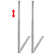 Gambe Telescopiche per Tavolo 4 pz Cromate 710-1100 mm 3051486