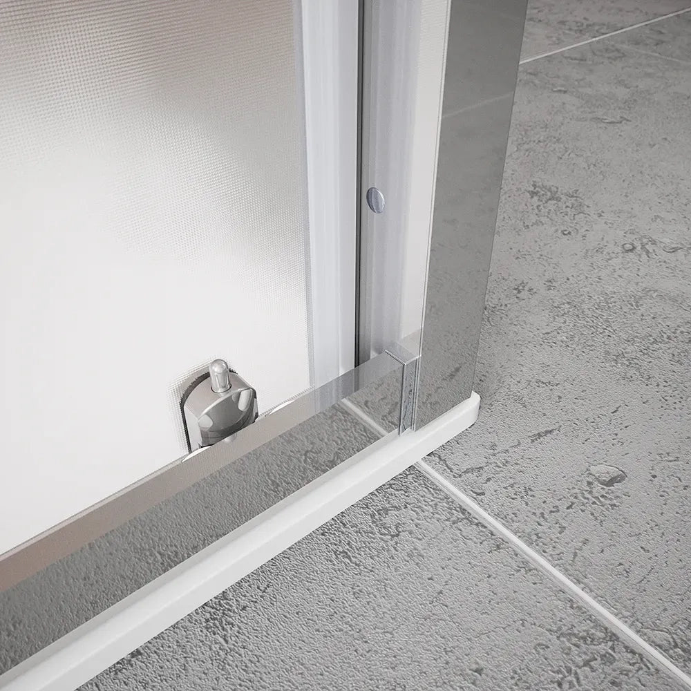 Box doccia 115x90 cm scorrevole vetro 6mm stampato profili cromati h185 | Tonga