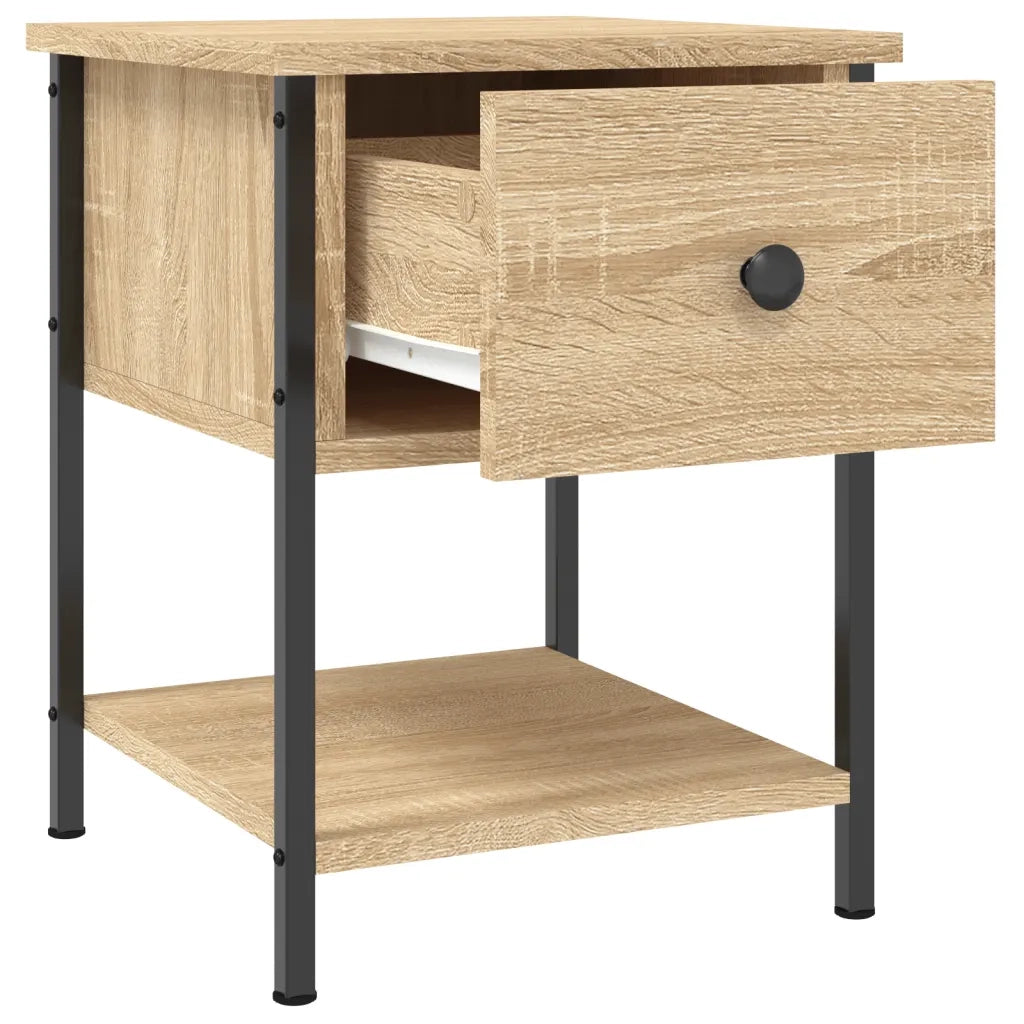 Comodini 2 pz Rovere Sonoma 34x35,5x45 cm in Legno Multistrato 825856