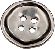 Knoppi Hartmann, 6 pezzi, viti a 4 gocce lucide in argento che fanno impressione per la loro forma imperfetta, disponibili in 4 misure (6 pezzi) (10 mm)