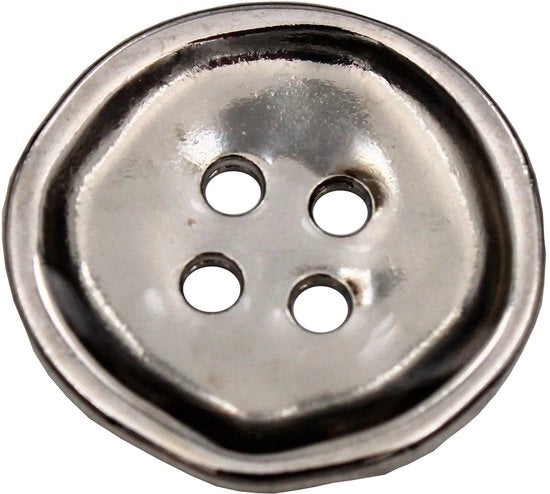 Knoppi Hartmann, 6 pezzi, viti a 4 gocce lucide in argento che fanno impressione per la loro forma imperfetta, disponibili in 4 misure (6 pezzi) (10 mm)