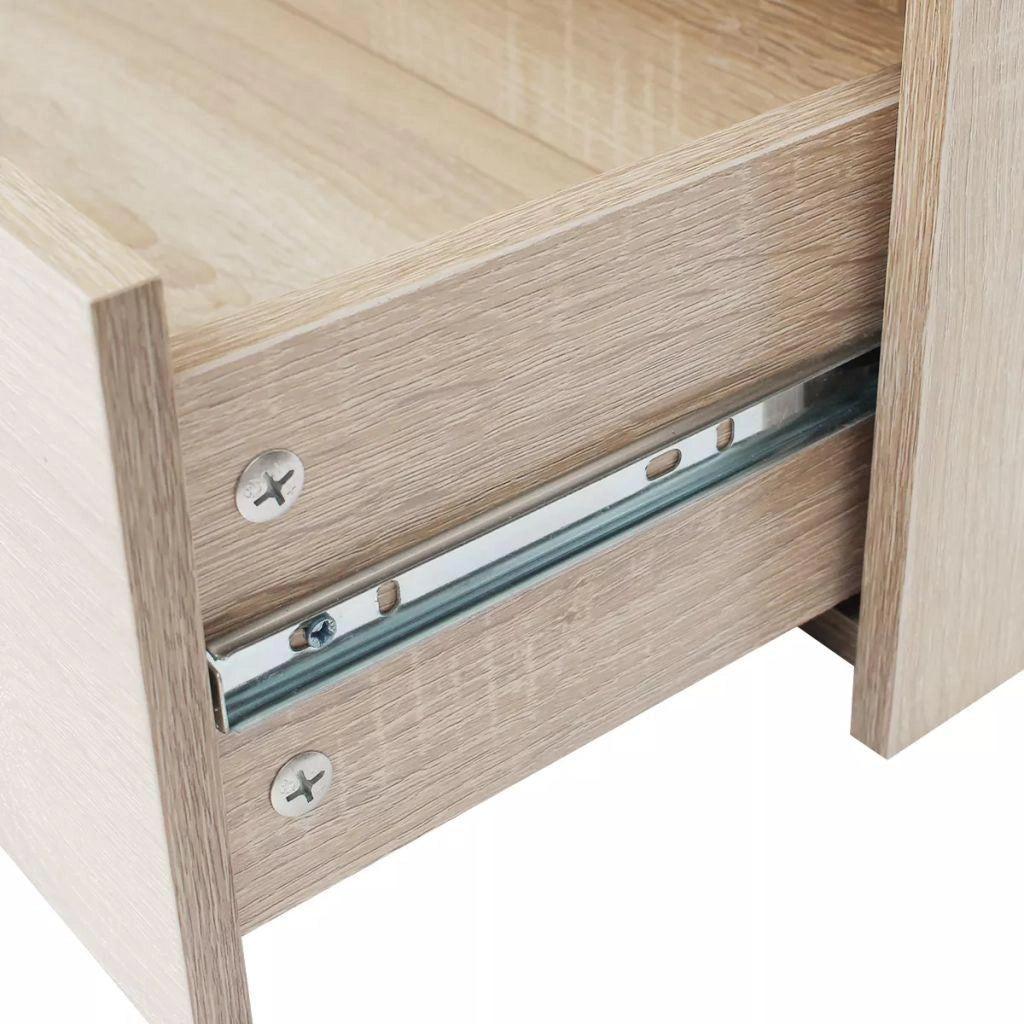 Credenza mobiletto consolle mobile contenitore con 4 cassetti 71 cm colore rovere marrone 4402121