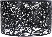 Lampiera da tavolo in acciaio interno con foro 25 cm di diametro, design aperto, E14 (nero)