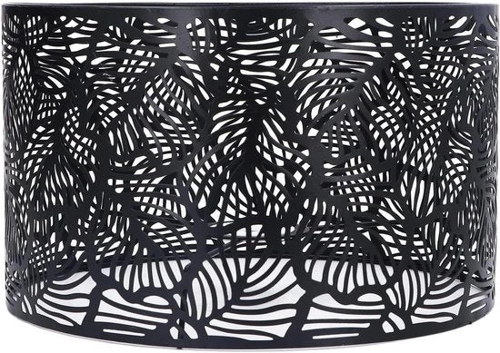 Lampiera da tavolo in acciaio interno con foro 25 cm di diametro, design aperto, E14 (nero)