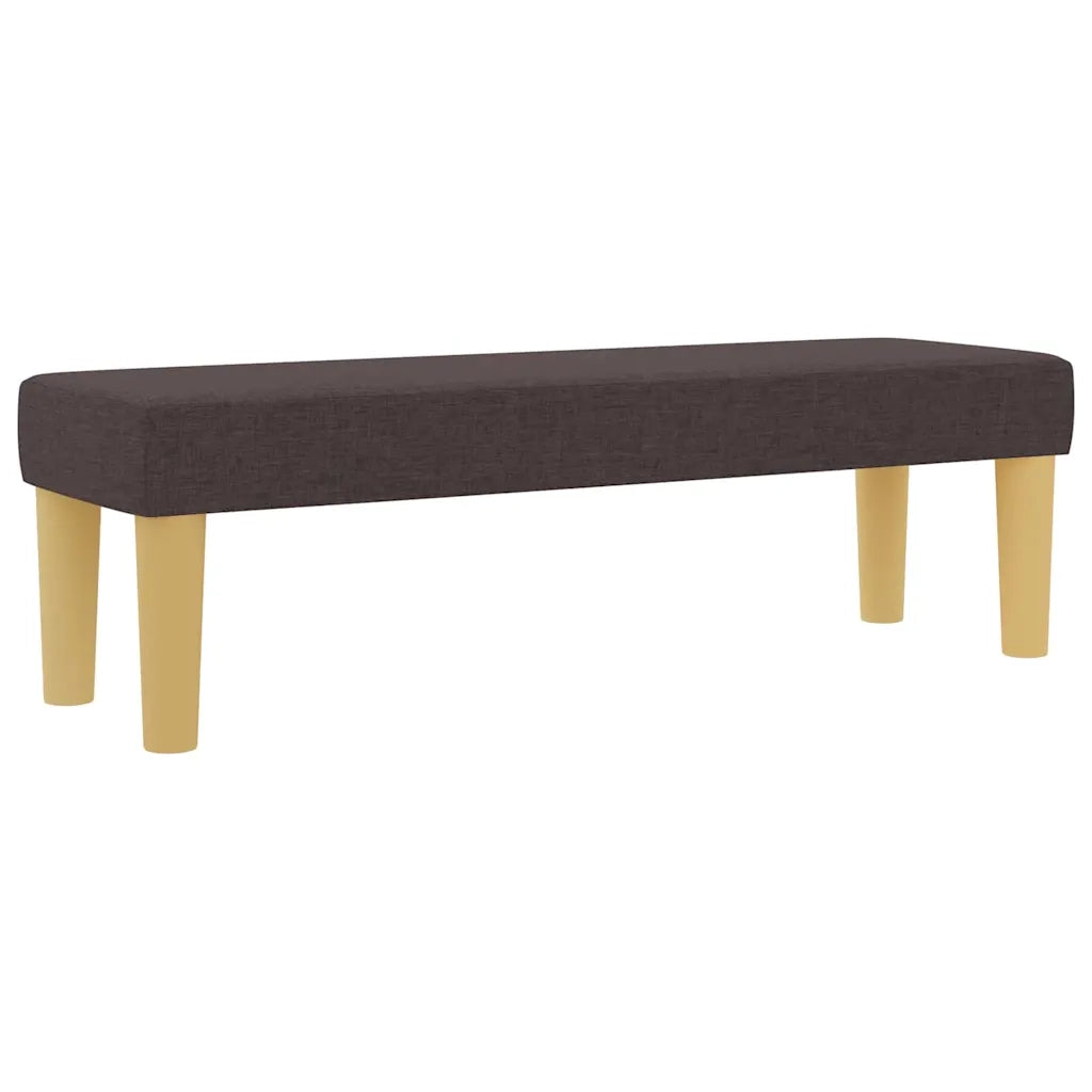 Letto a molle con materasso Marrone scuro 140 x 190 cm Tessuto